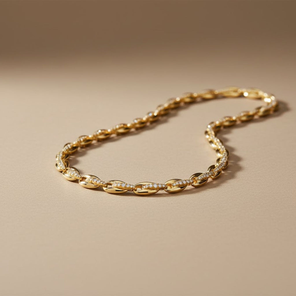 Aurelia Pavé Link Necklace