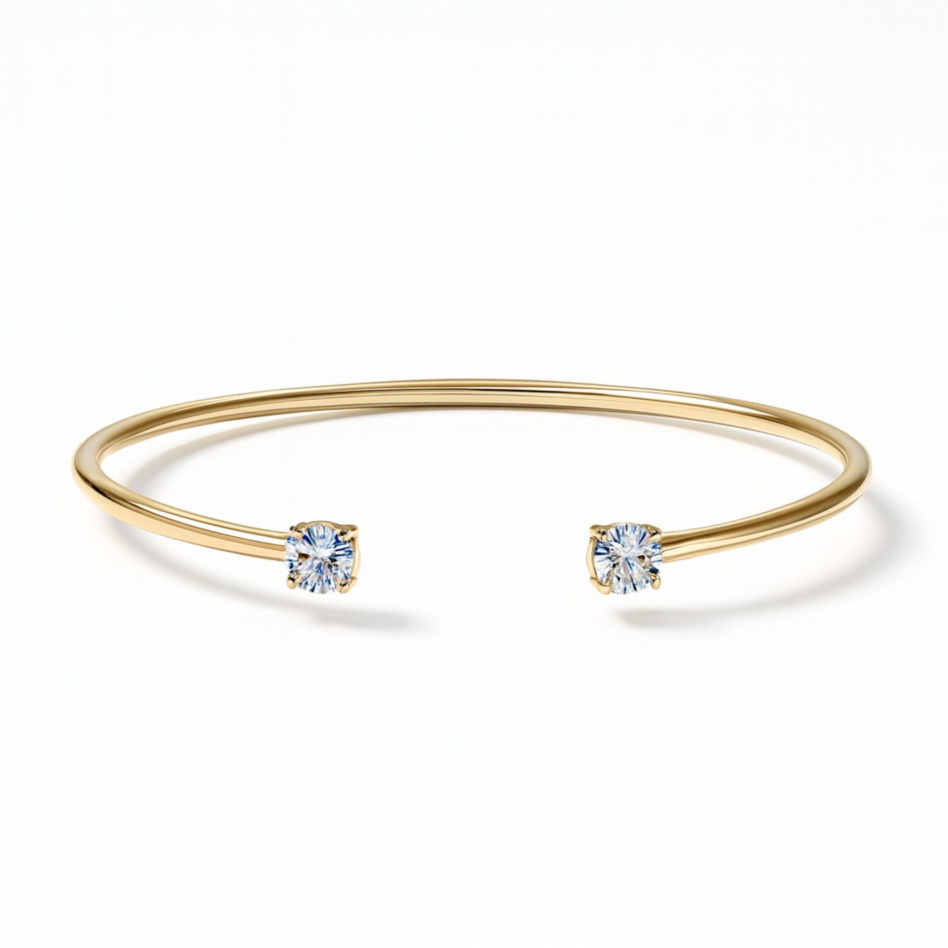 Classic Open Cuff Moissanite Bangle