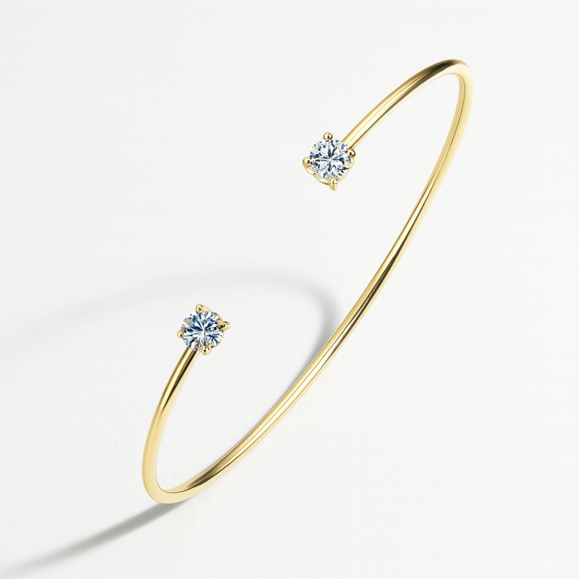 Classic Open Cuff Moissanite Bangle