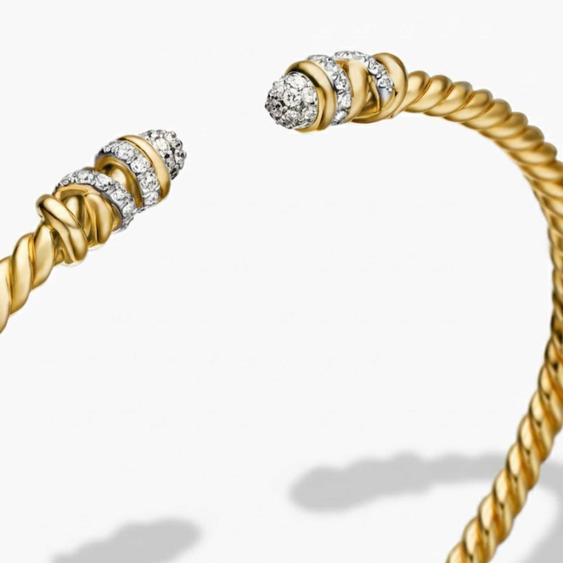 Twisted Pavé Cuff Bangle