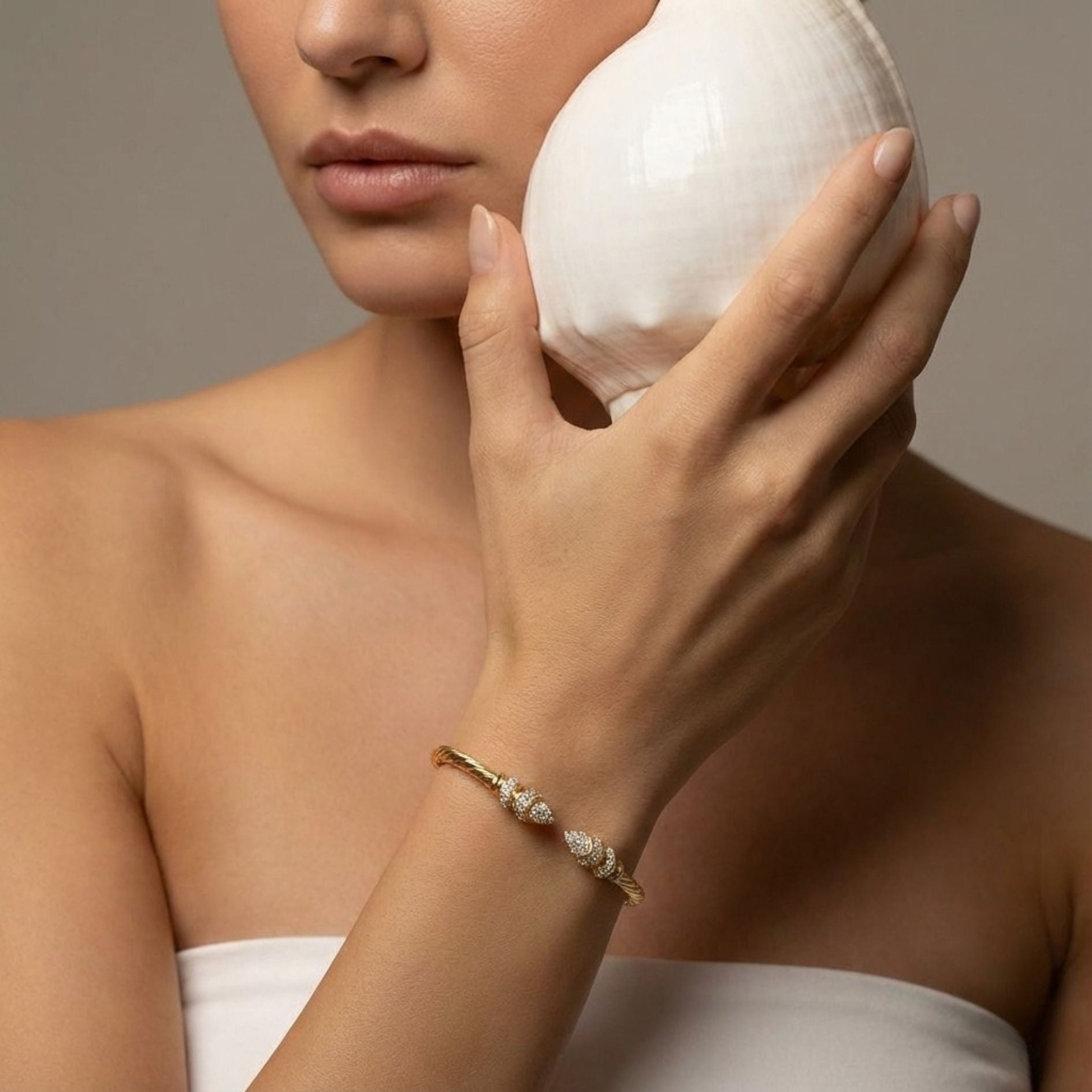 Twisted Pavé Cuff Bangle