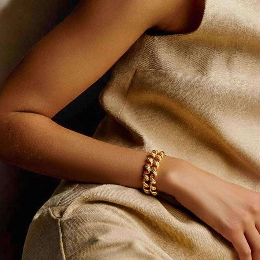 Slinky Pavé Bracelet