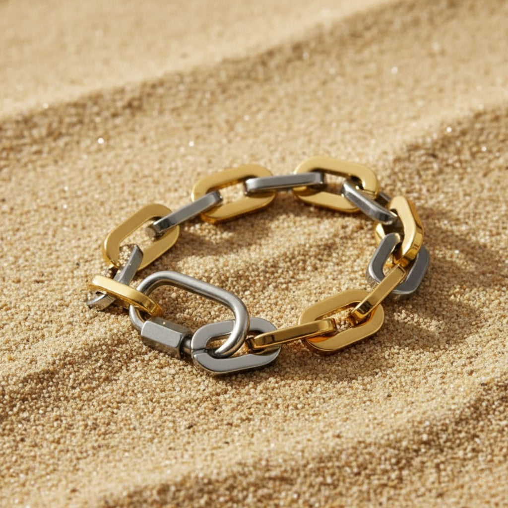 Dual-Tone Atlas Chain Bracelet