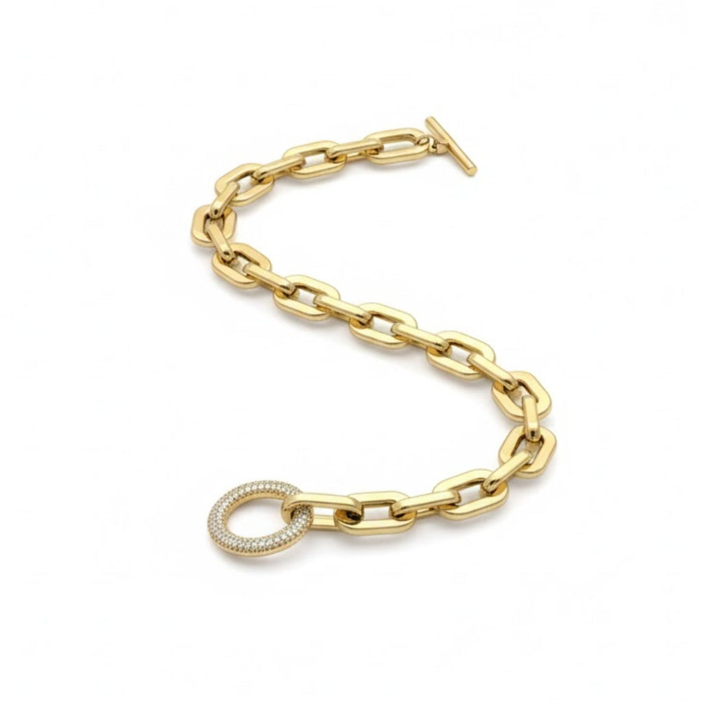 Aurelia Pavé Toggle Chain Bracelet