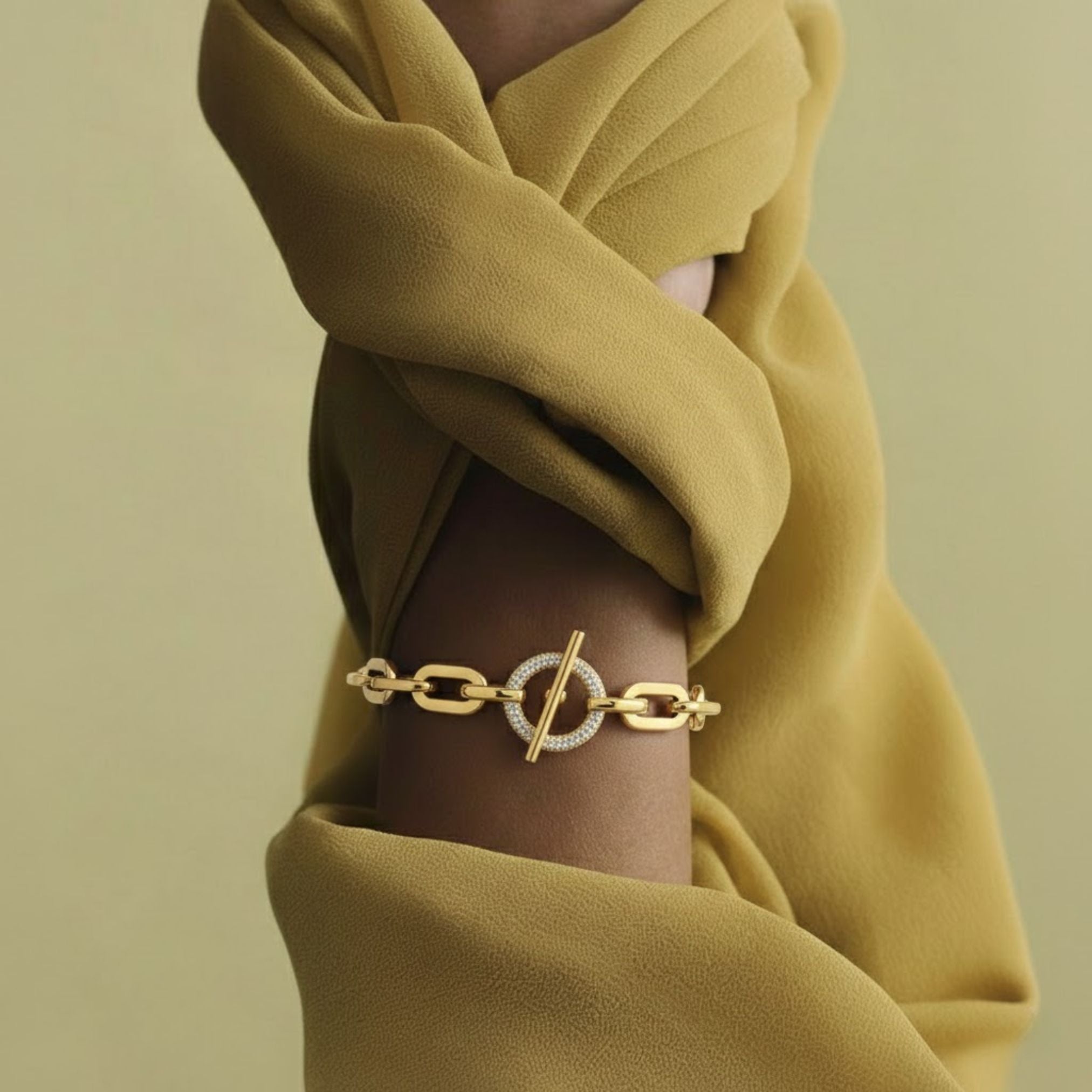 Aurelia Pavé Toggle Chain Bracelet