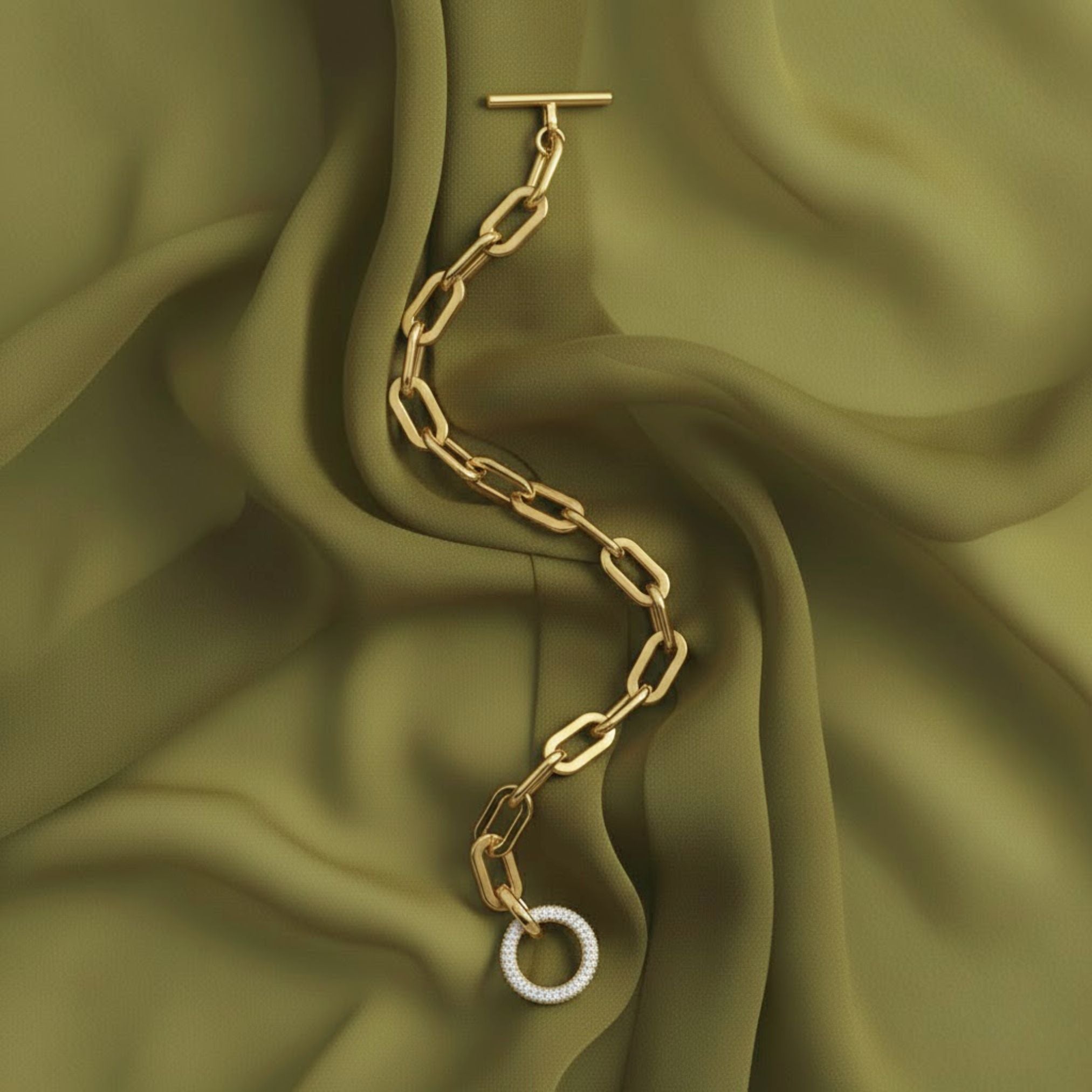 Aurelia Pavé Toggle Chain Bracelet