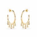 Celestial Droplet Hoop Earrings
