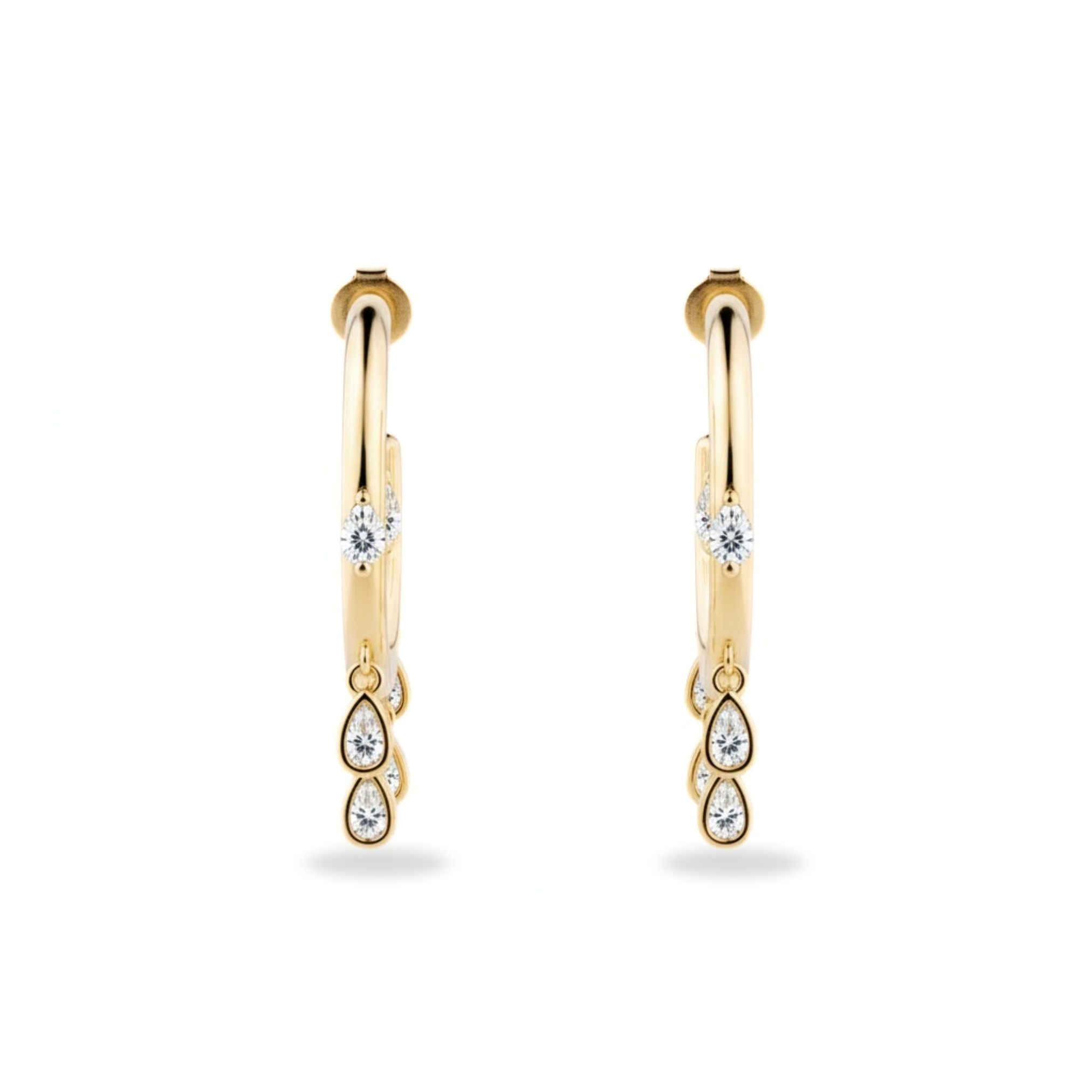 Celestial Droplet Hoop Earrings