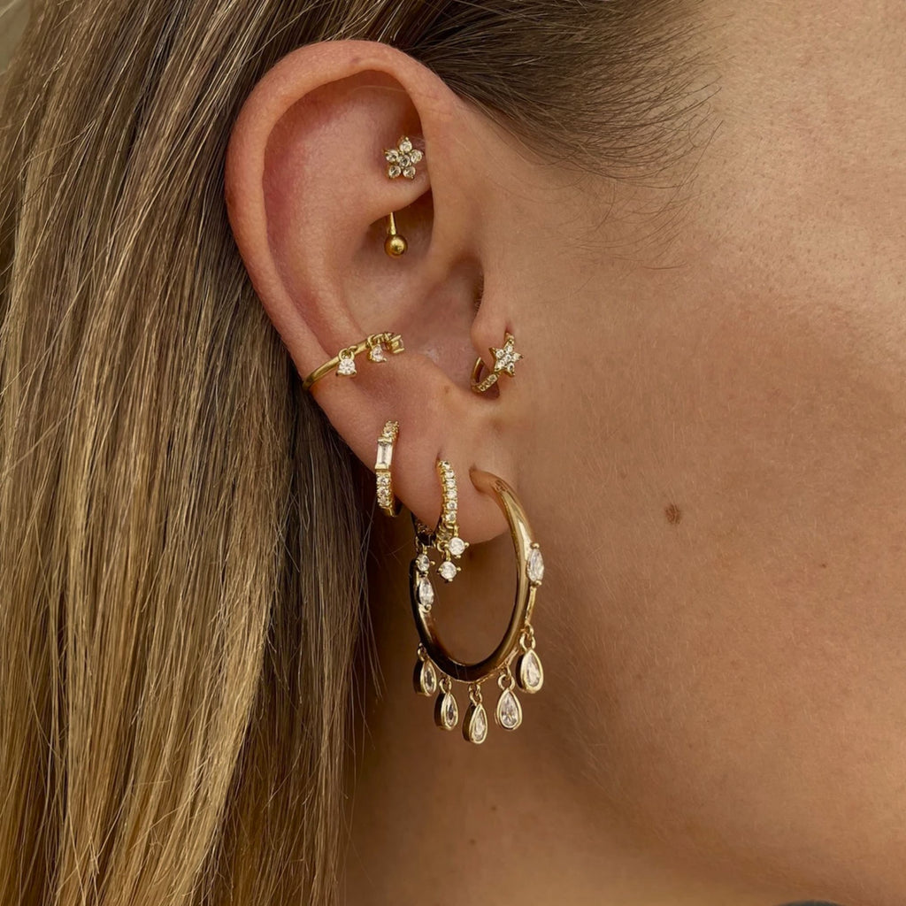 Celestial Droplet Hoop Earrings