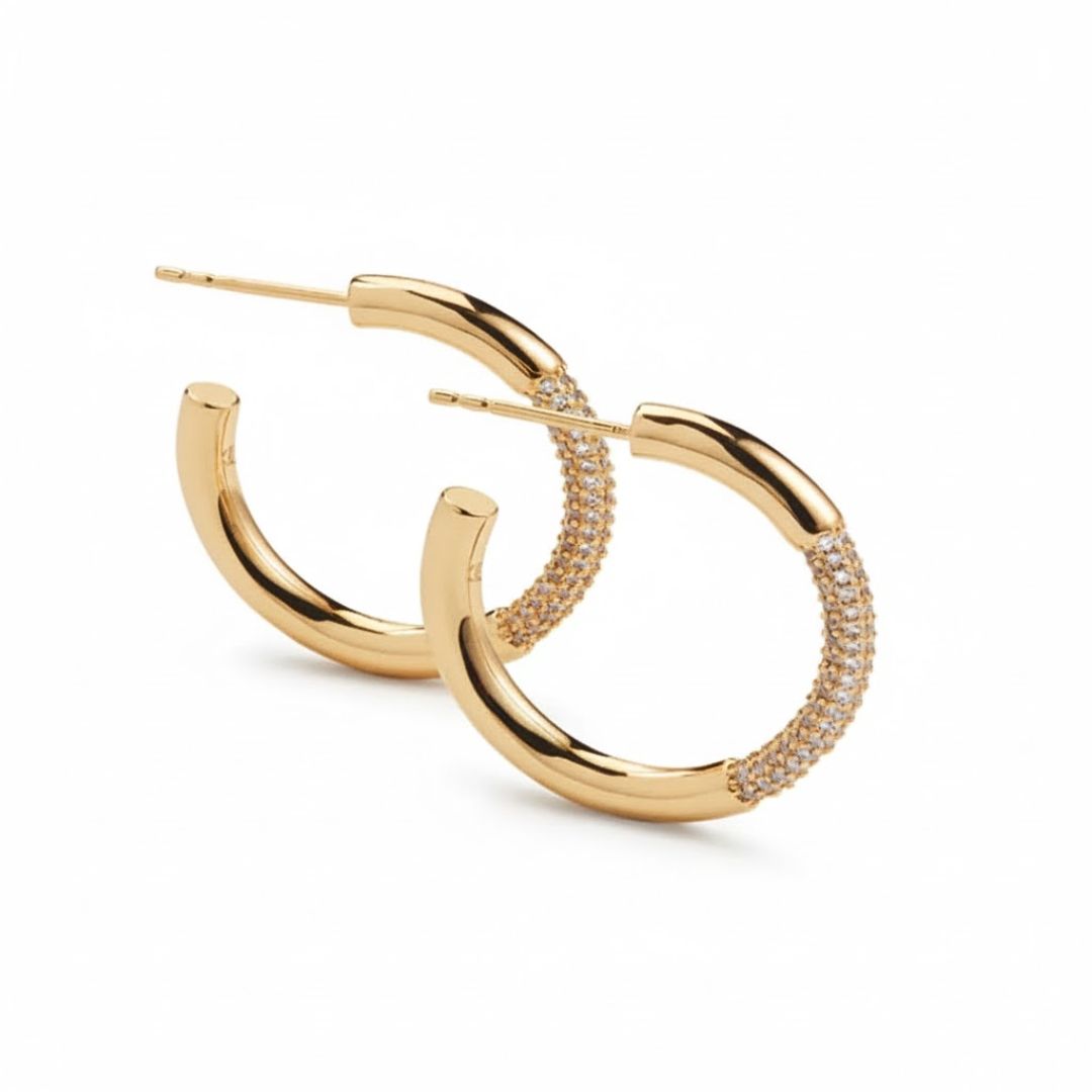Radiance Pavé Hoops-25mm