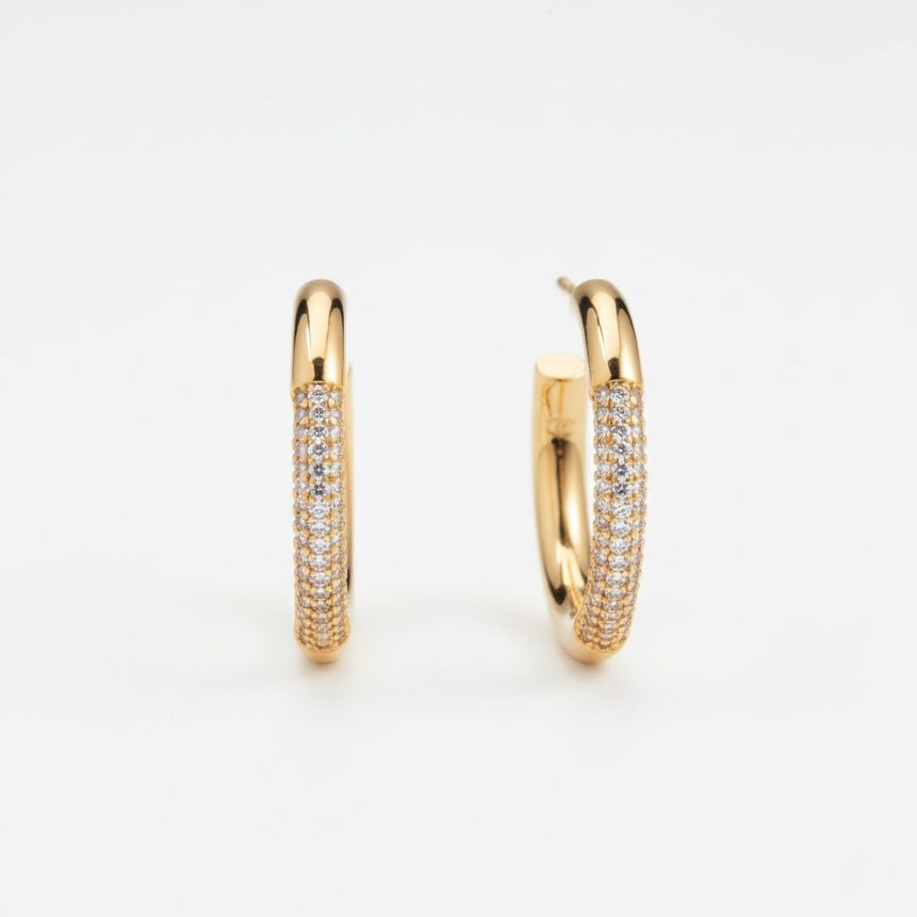 Radiance Pavé Hoops-25mm