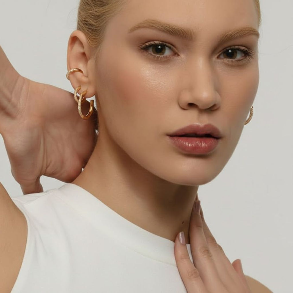 Radiance Pavé Hoops-25mm