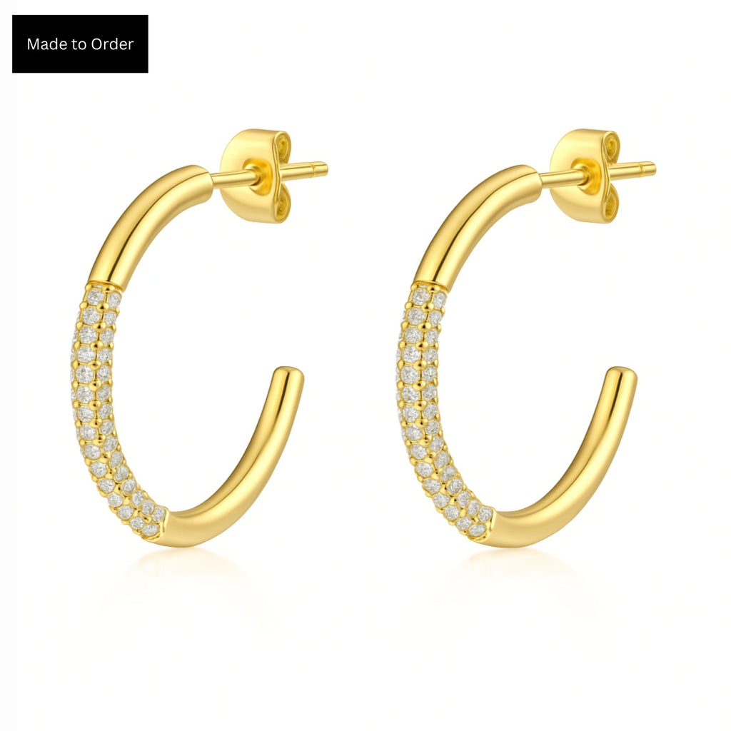 Radiance Pavé Hoops-25mm