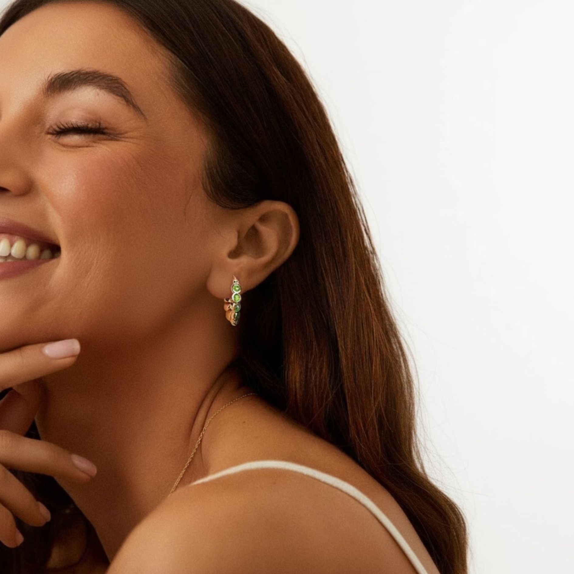 Emerald Tide Jasper Hoops