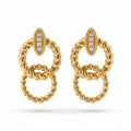 Sculpted Rope Drop Earrings