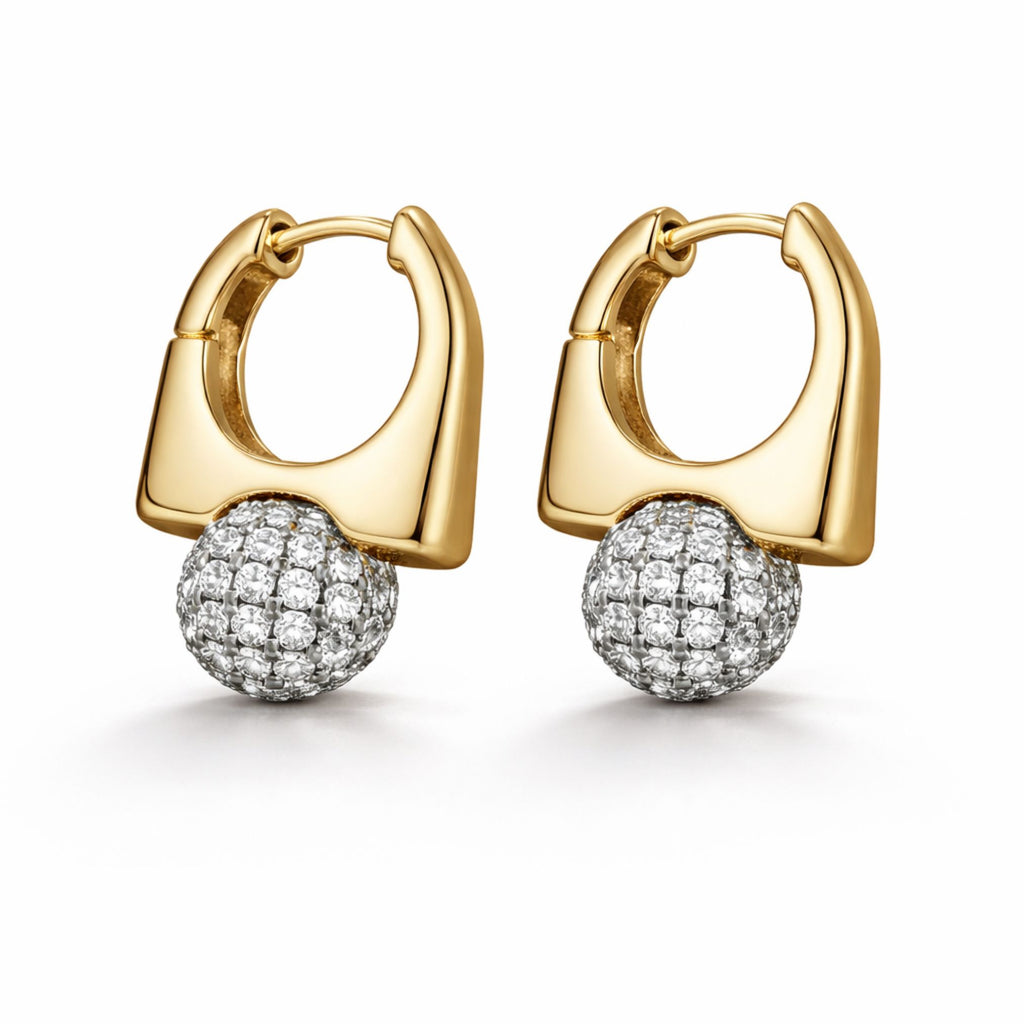 Lumière Sphere Huggie Earrings