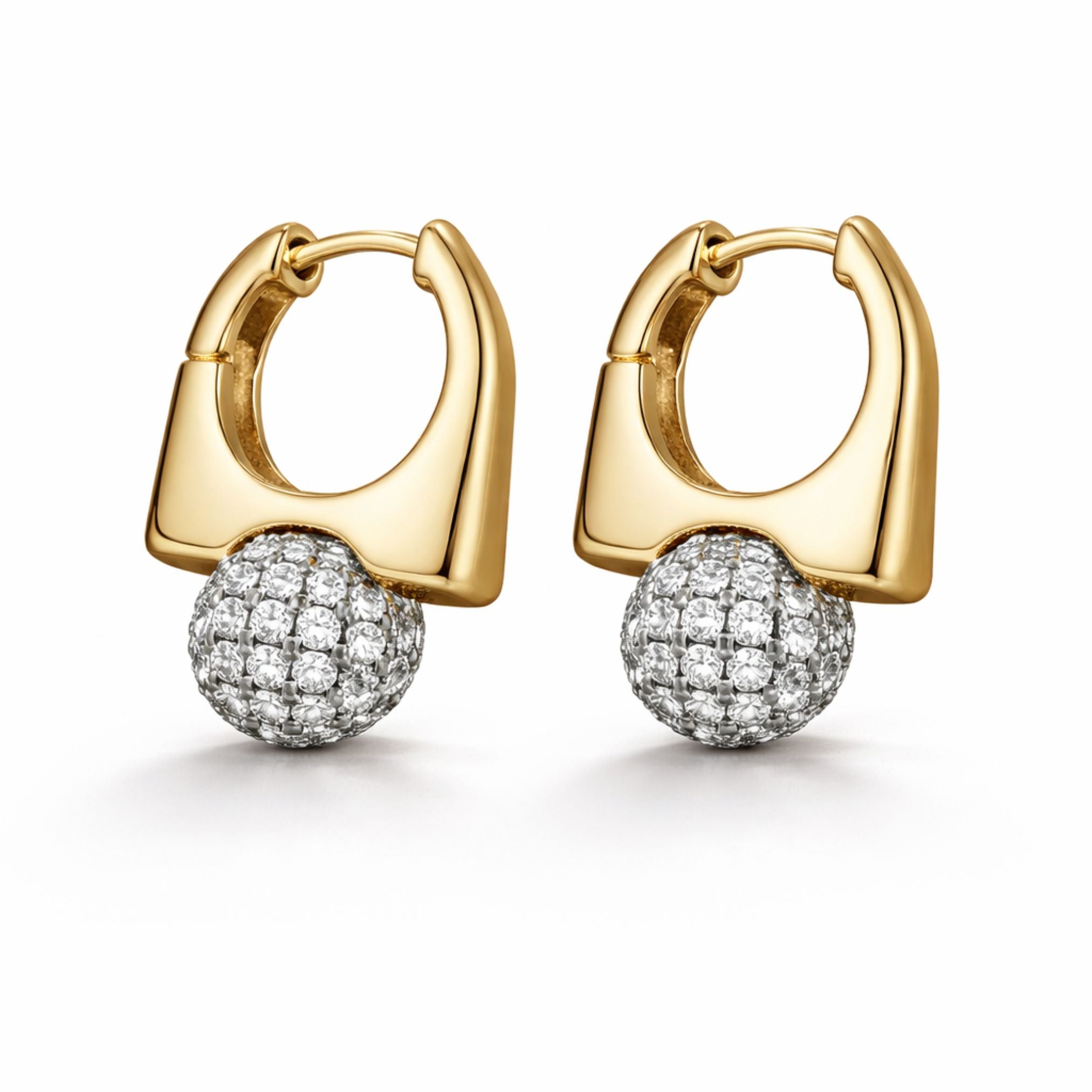 Lumière Sphere Huggie Earrings