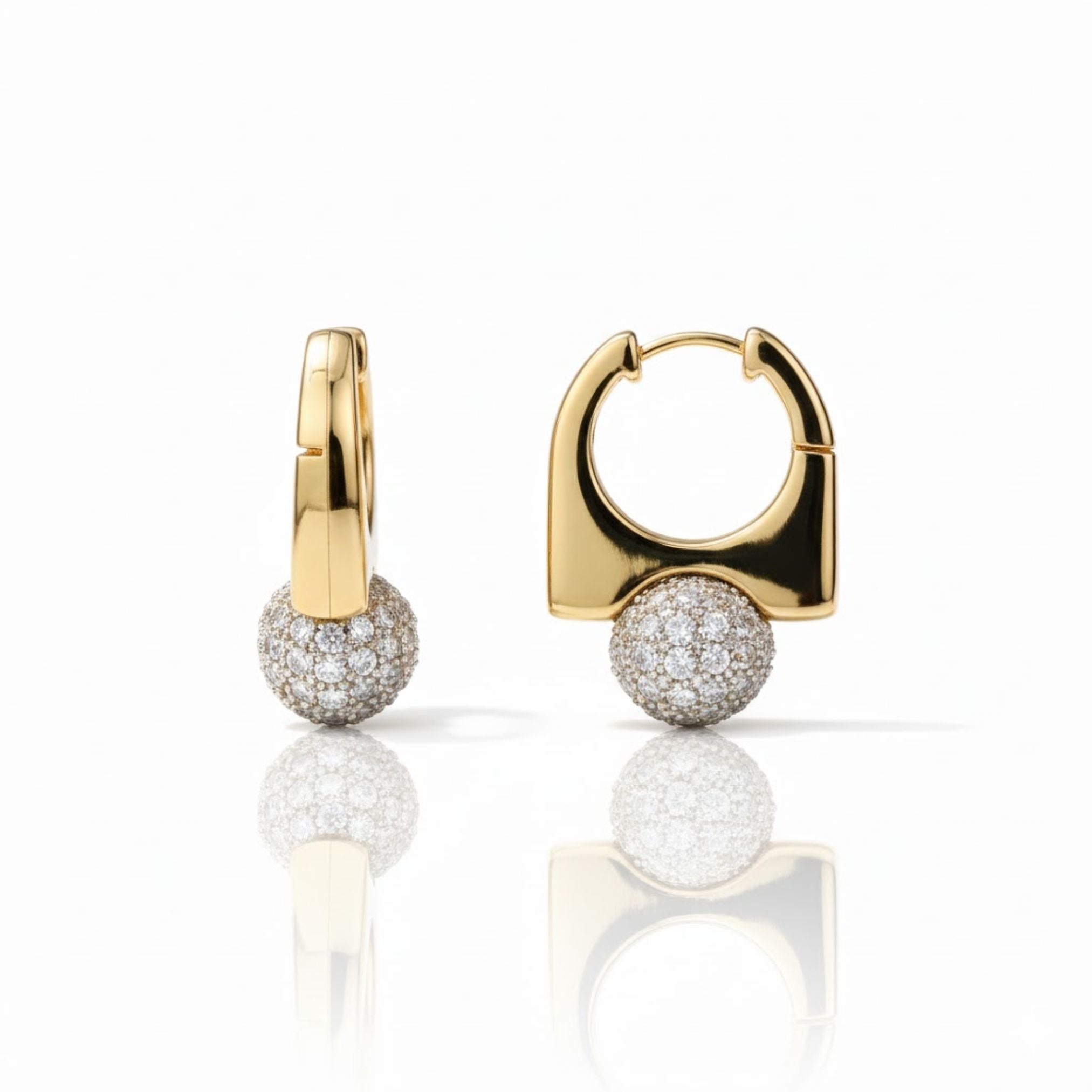 Lumière Sphere Huggie Earrings