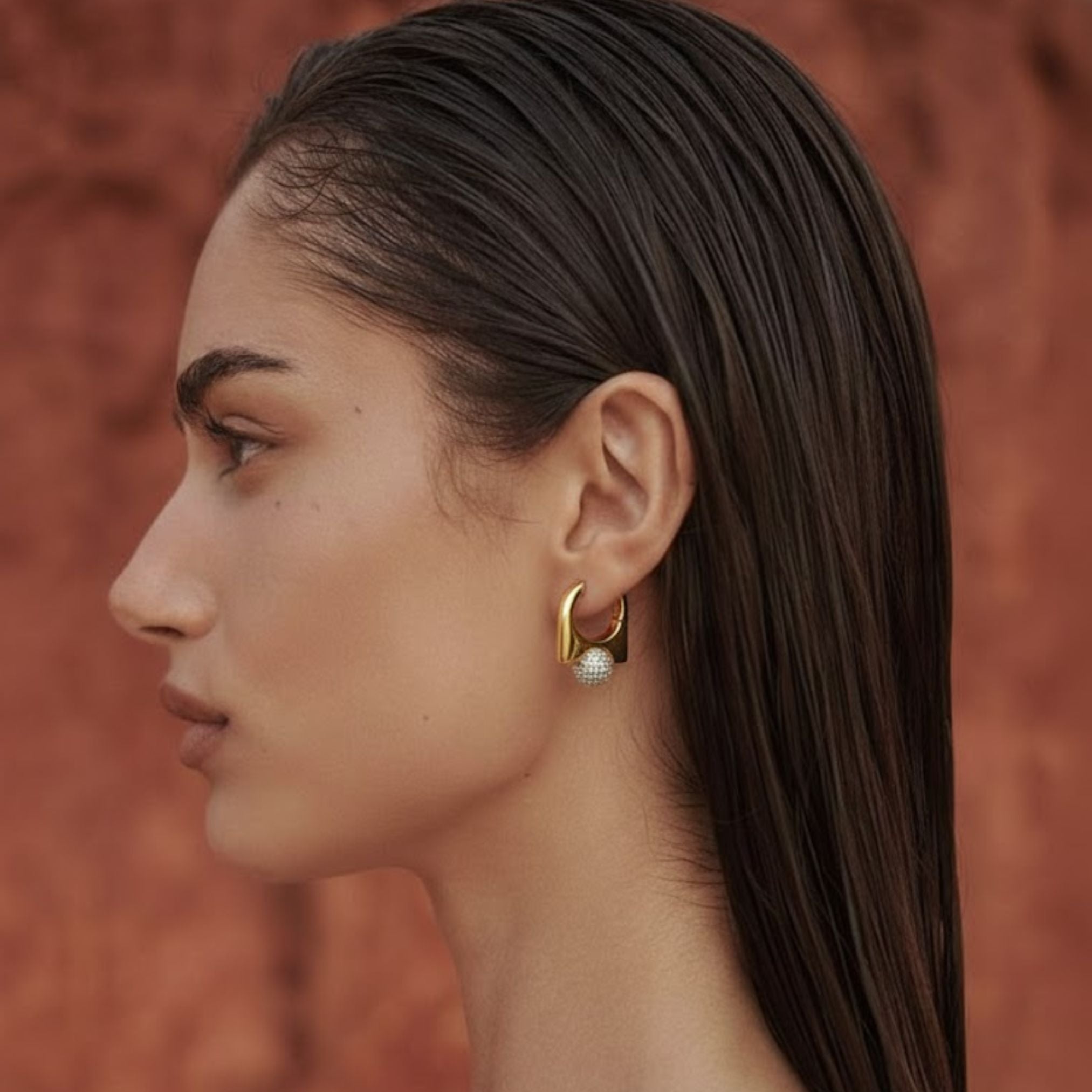 Lumière Sphere Huggie Earrings