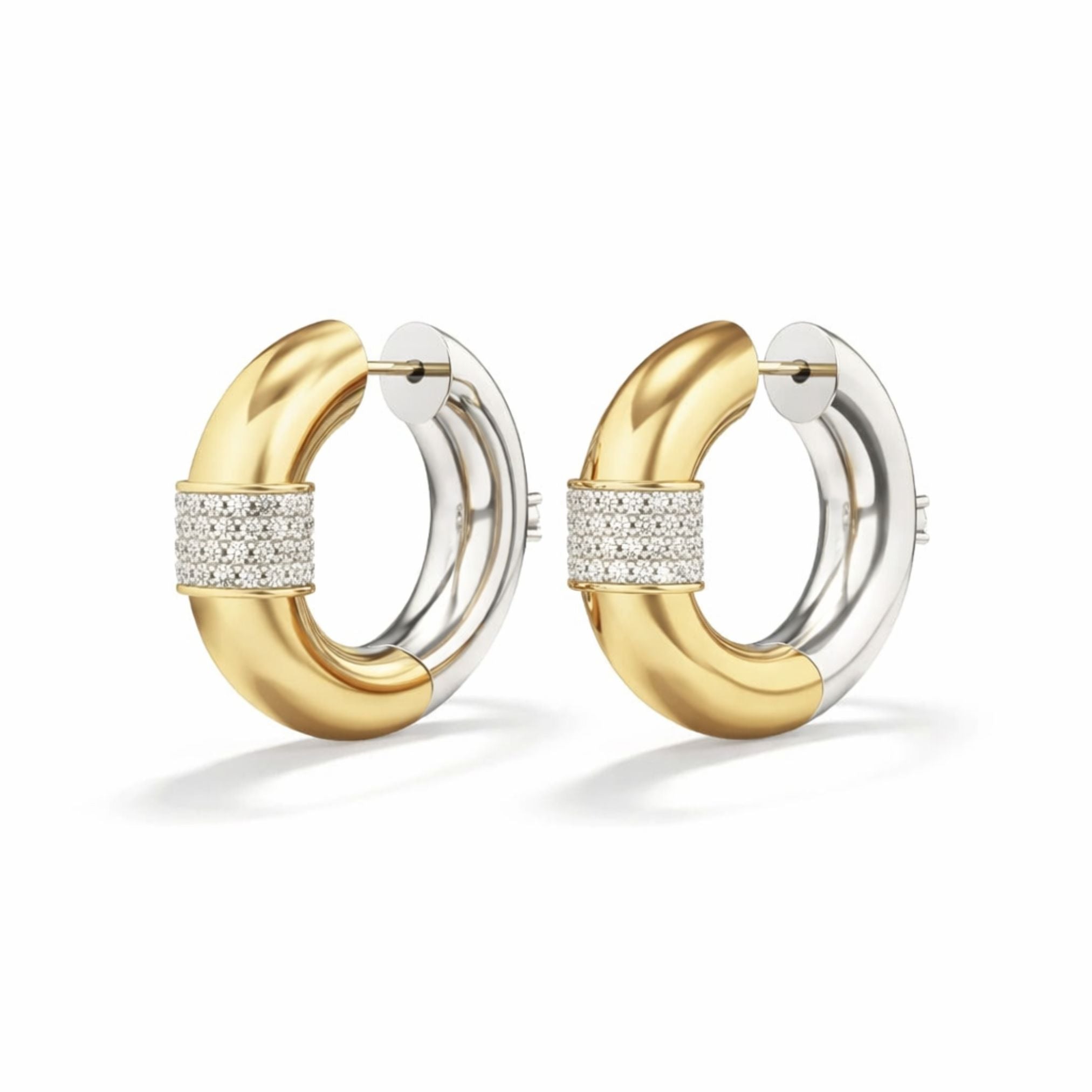 Luminé Pavé Circle Earrings