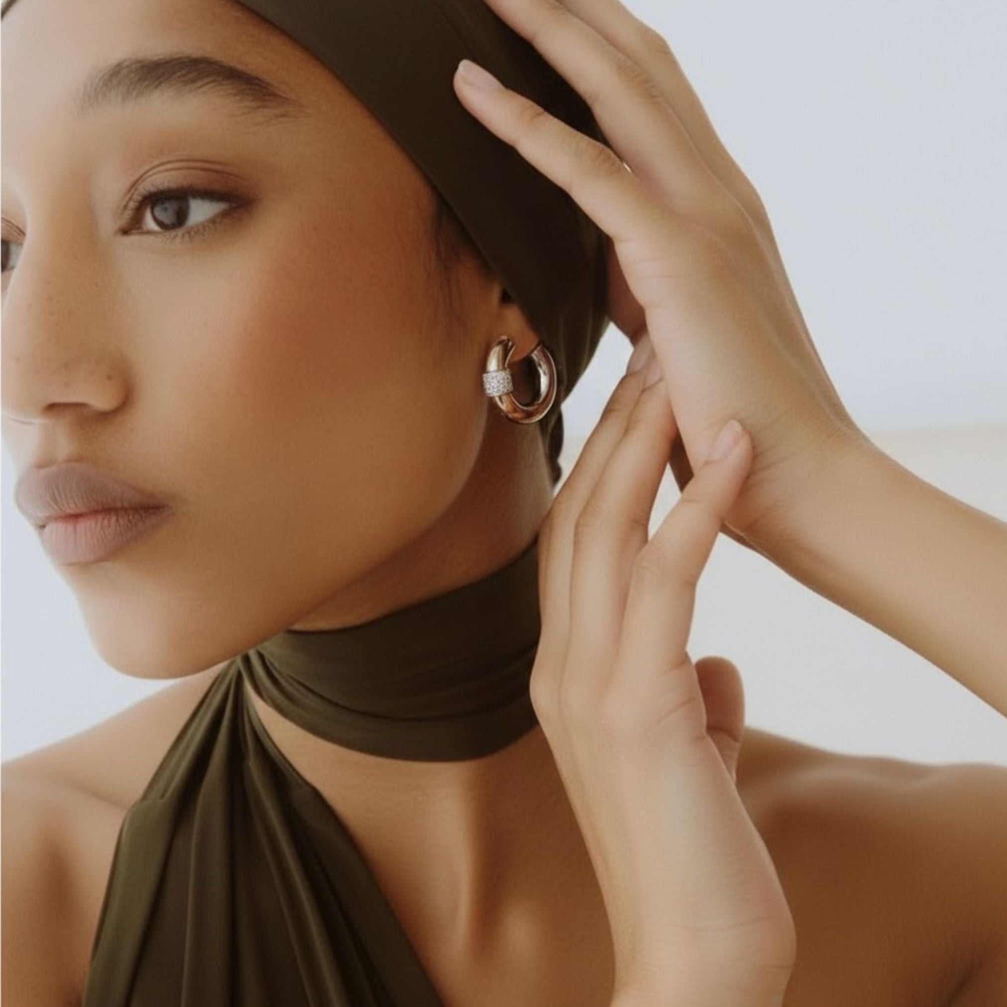 Luminé Pavé Circle Earrings