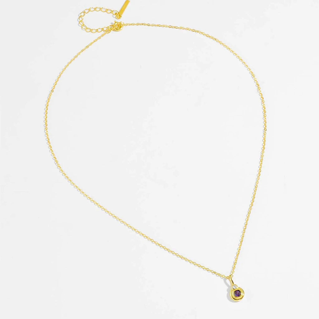 Luna Amethyst Droplet Necklace
