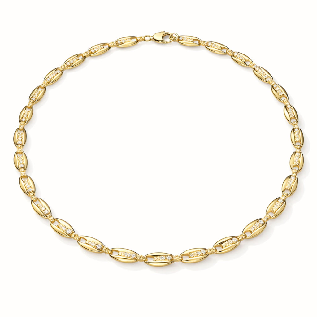 Aurelia Pavé Link Necklace