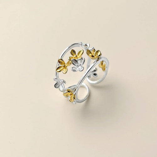 Botanical Bloom Wrap Adjustable Ring