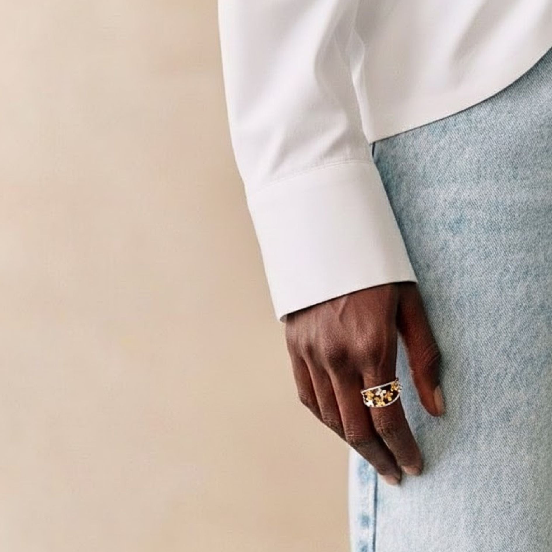 Botanical Bloom Wrap Adjustable Ring