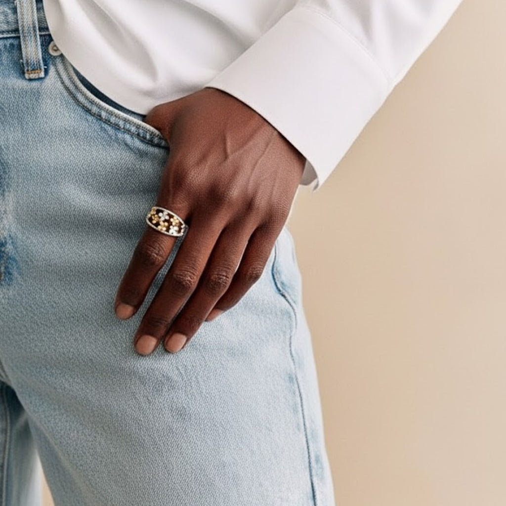 Botanical Bloom Wrap Adjustable Ring