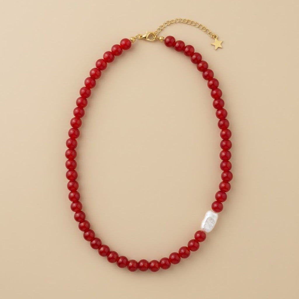 Solara Pearl Agate Necklace