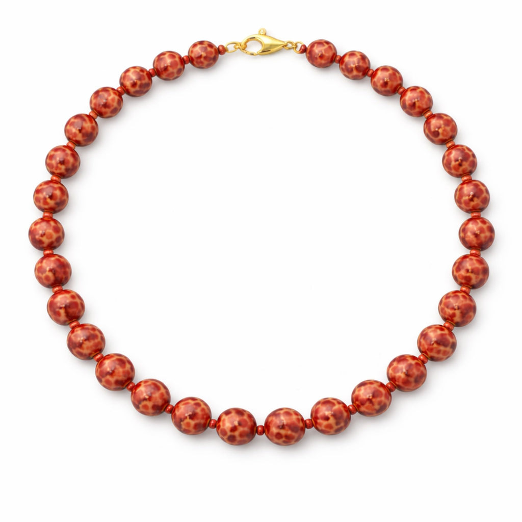 Scarlet Imperia Ceramic Necklace