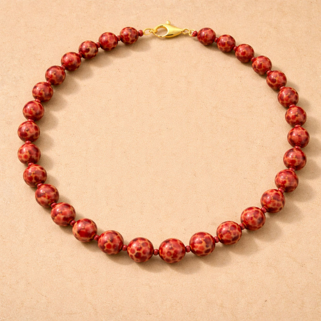 Scarlet Imperia Ceramic Necklace