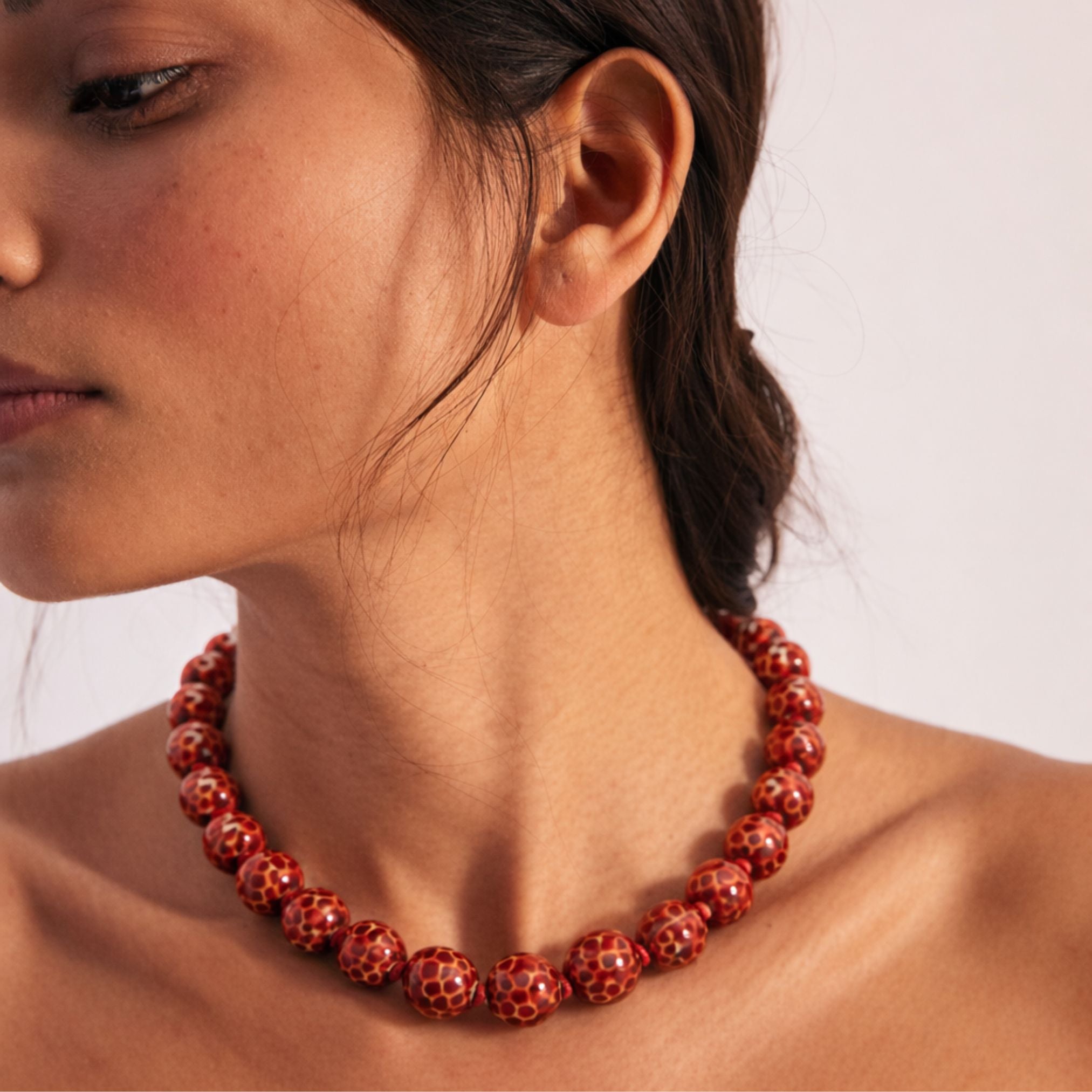 Scarlet Imperia Ceramic Necklace