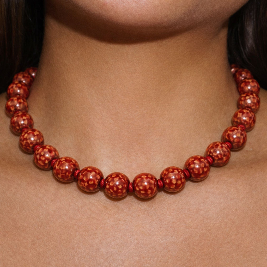 Scarlet Imperia Ceramic Necklace