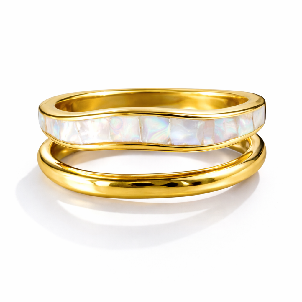 Lunara Wave Mother-of-Pearl Ring